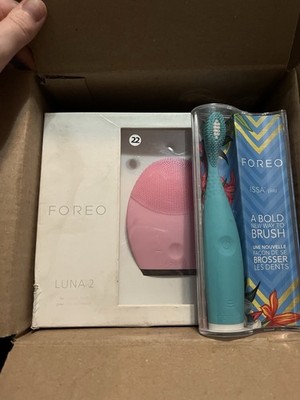 FOREO Luna 2 Silicone Facial Cleansing Sonic Brush -  + Foreo Toothbrush Bundle