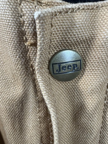 Jeep Full Zip Hooded Canvas Long Winter Coat Men's Medium - Picture 2 of 10