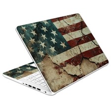 Laptop Skin Decal HP 14 - US Flag, Laptop Cover Sticker, No Cutting Required,...