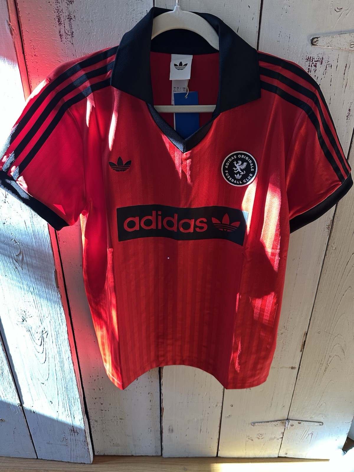 adidas originals Fussball Club Soccer Jersey Red Black Men’s Size Small
