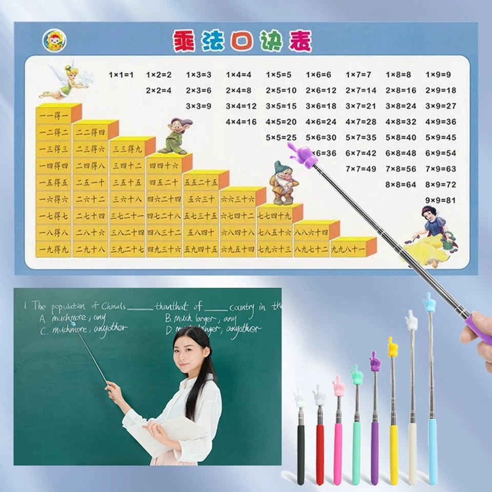 Teleskopierbarer Zeigestab Für Lehrer Unterricht Präsentationen Elektronische Wh - Bild 3 von 4