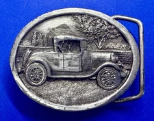 Ford Model A Car Collector Vintage 1984 Belt Buckle Bergamot Brass Works S-143