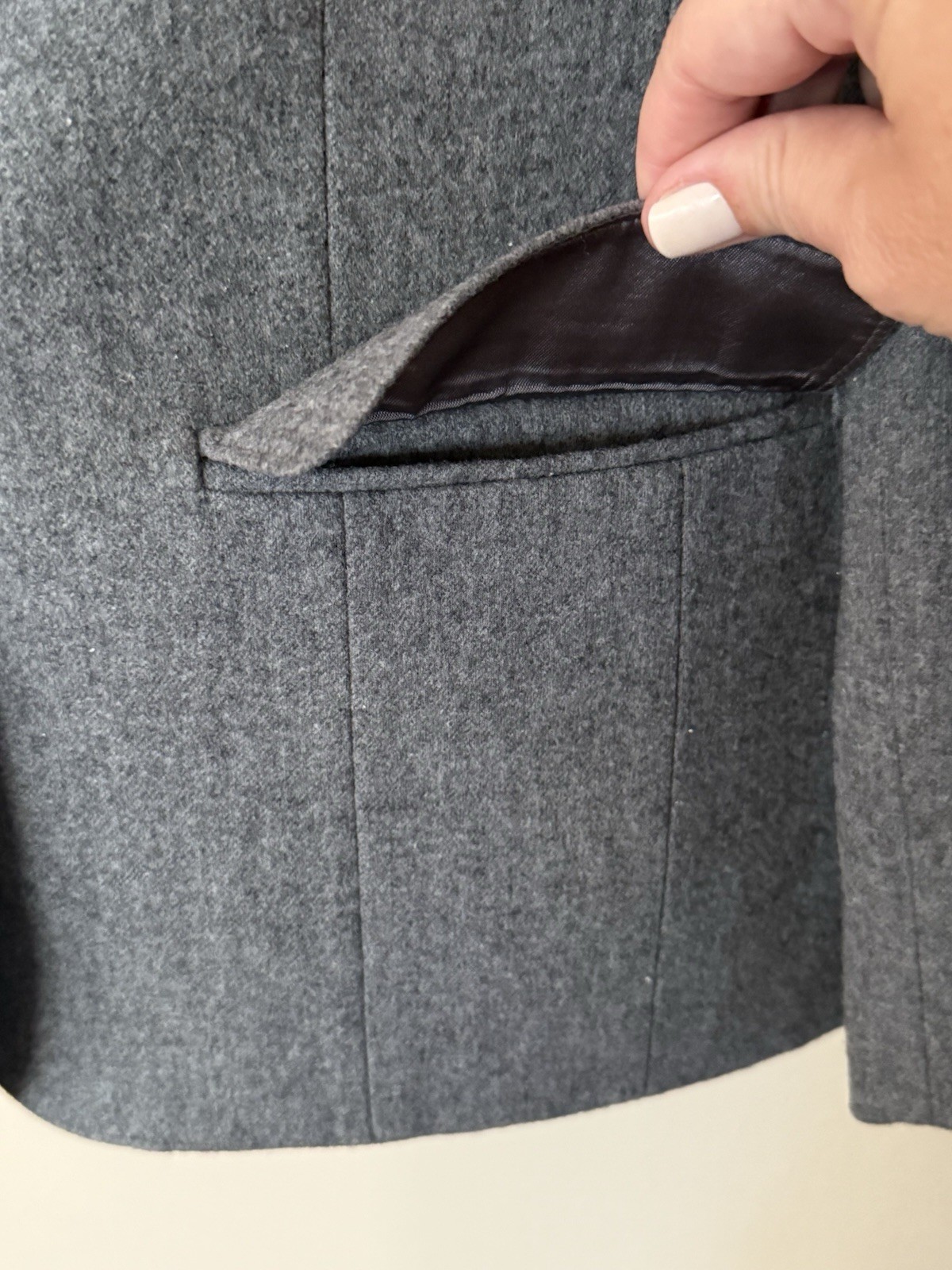 Pendleton Wool Blazer Jacket Grey 2 Button Womens… - image 3