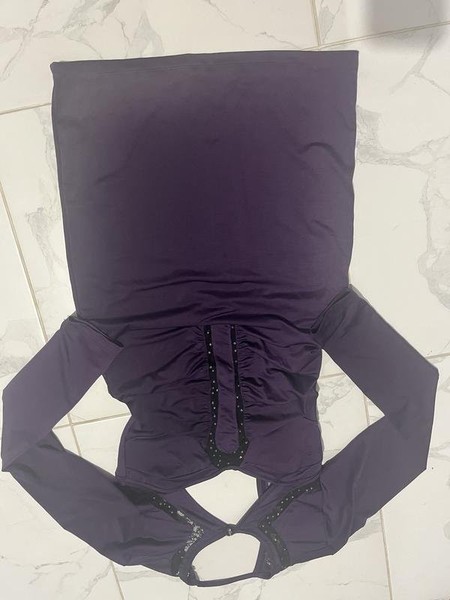 Women Swarovski Dress Purple 38 / M / 46