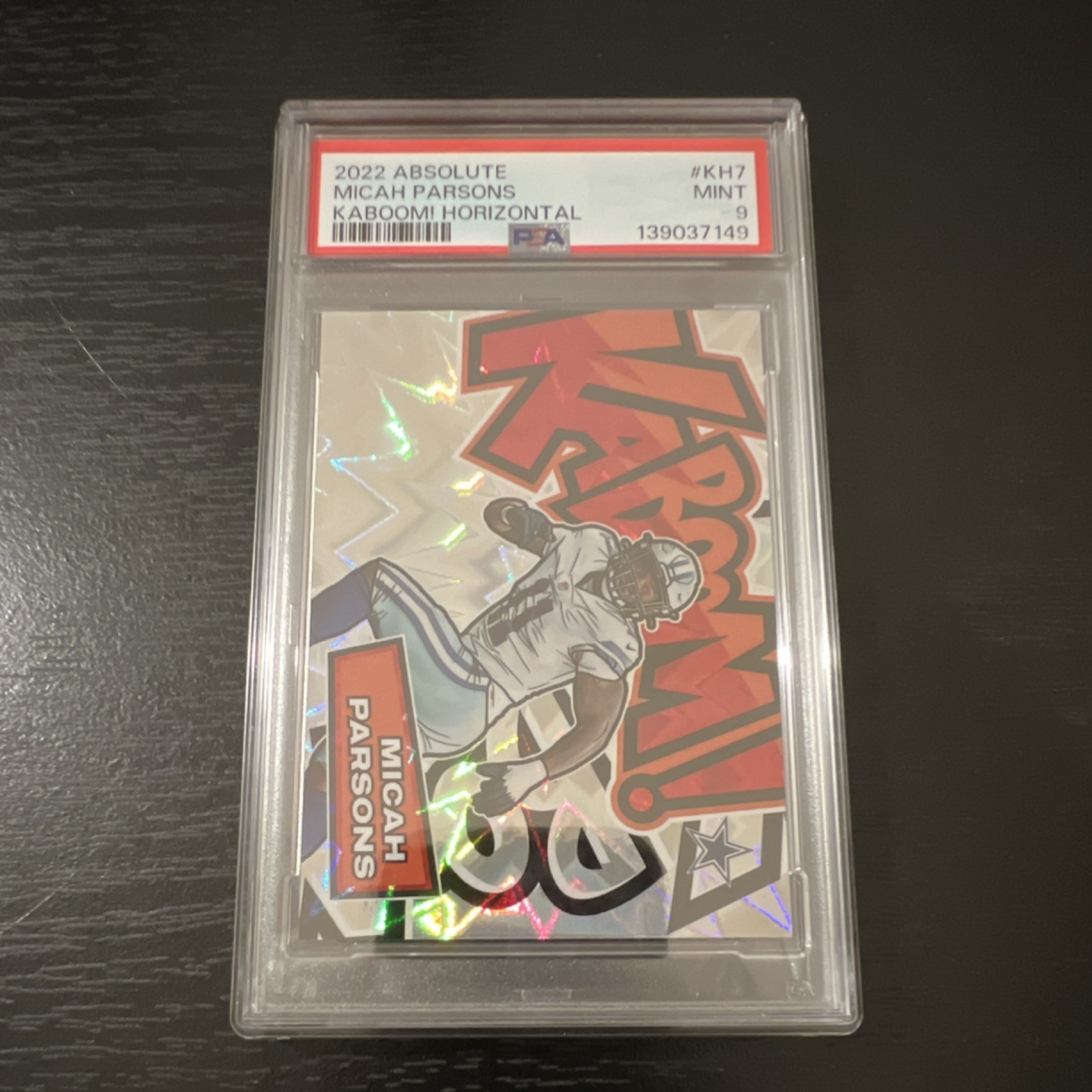 2022 Panini Absolute Micah Parsons Kaboom! Horizontal #KH7 PSA 9