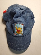 Vintage Winnie The Pooh Hat Blue Denim Adult Cap 90s Disney Retro