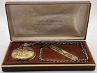 1982 Vintage Boxed Impex Swiss Made Pocket Watch and Chain - Fishing / Angling
