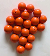 Lot Of 20 Large Orange Wooden Beads-crafting/Jewelry Making