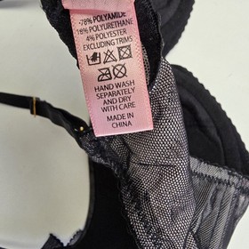 Agent Provocateur Bra Size 34C Black Lace Mesh Bow Detail Sexy Womens Balconette