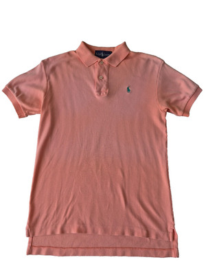Polo Ralph Lauren Polo Shirt Mens M Pink Short Sleeve Pony Logo Cotton Classic