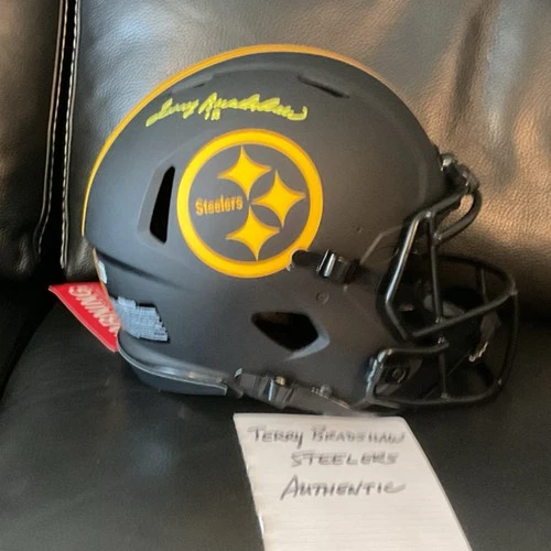 Terry Bradshaw Pittsburgh Steelers Autographed Authentic Football Helmet BAS