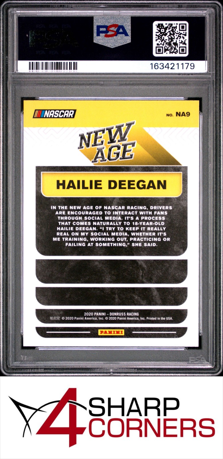 2020 PANINI DONRUSS RACING NEW AGE #NA9 HAILIE DEEGAN PSA 10 view 2