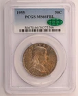 1955 Franklin Half Dollar PCGS MS66FBL CAC