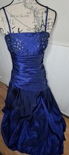 Goya london diamonte strappy long ballgown prom two tone evening dress size 10