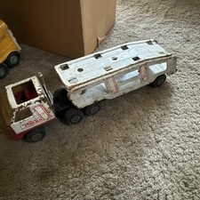 Tonka Semi Carrier Hauler Semi Truck Transporter 20" Pressed Steel Model Rare