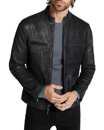 $2498 John Varvatos Collection Ryder Corded Leather Jacket EU50 US40