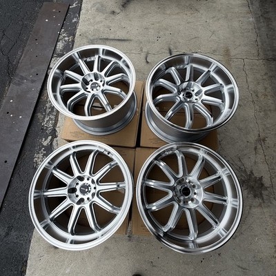 Used 18x8.5/18x9.5 Vors SP2 5x114.3 35 73.1 Silver Machined Wheels set-4