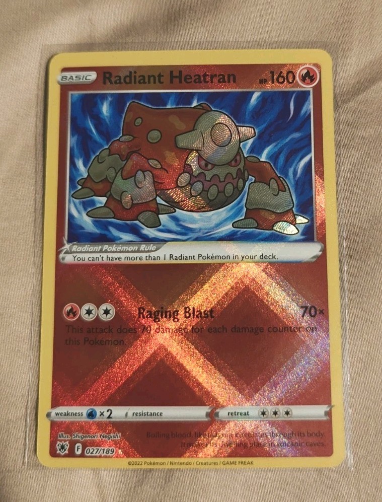 Pokemon TCG Radiant Heatran 027/189 Swsh10: Astral Radiance Holo NM Card