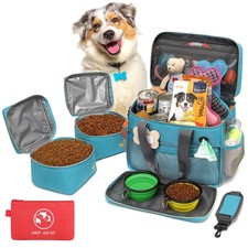 Dog Travel Bag for Traveling Week Away/Overnight Travel Accessories with Mul...