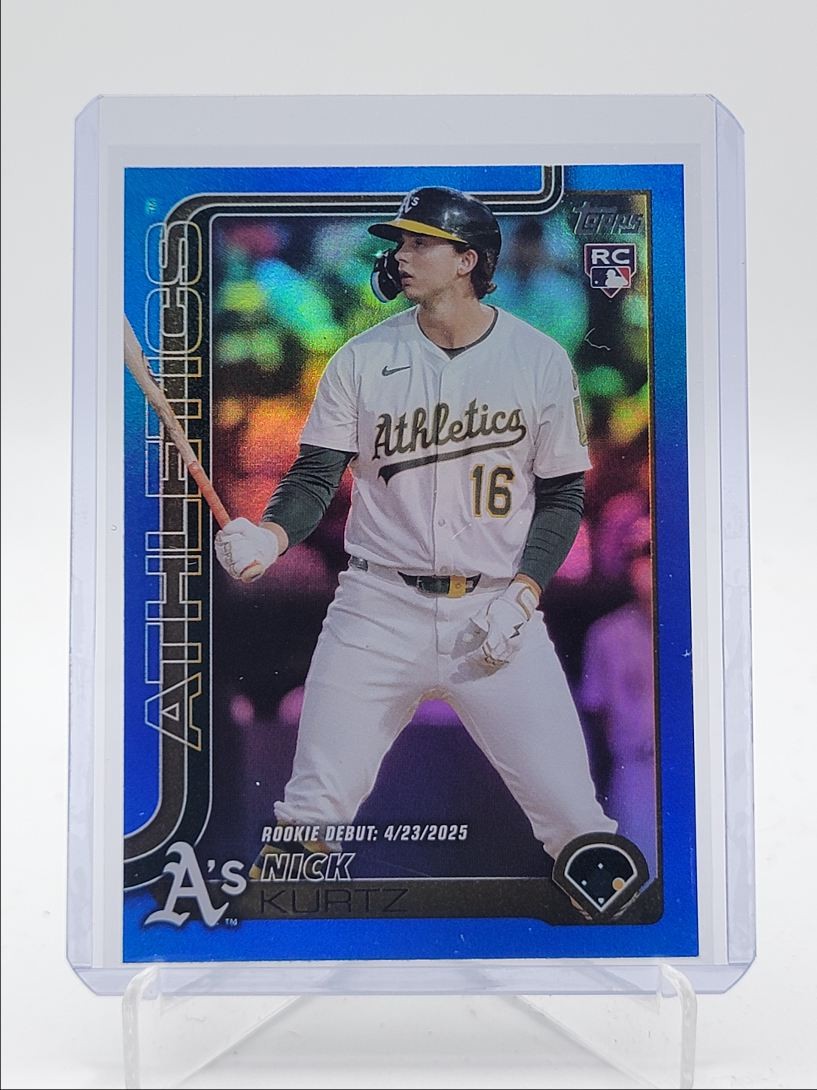 NICK KURTZ 2025 TOPPS UPDATE SERIES ROOKIE DEBUT BLUE FOIL RC /150 Q4450