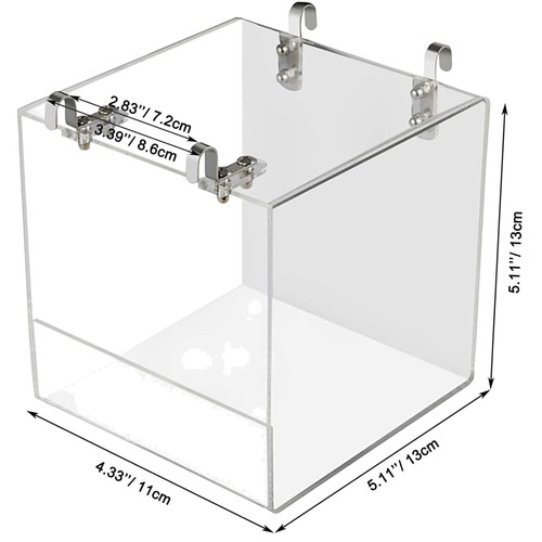 Safe Acrylic Bird Bathtub for Parrots - Easy Install - Afbeelding 1 van 9