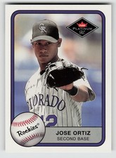2001 Fleer Skybox Baseball JOSE ORTIZ - Platinum Rookie Card #331. rookie card picture
