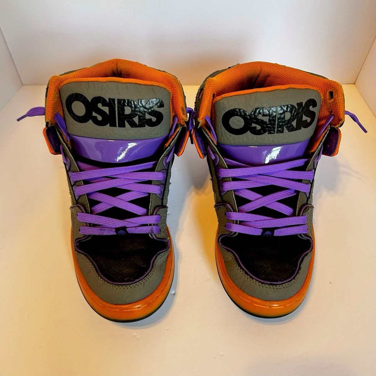 Osiris NYC 83 ULT Black Gray Purple Orange Skateboarding Shoes