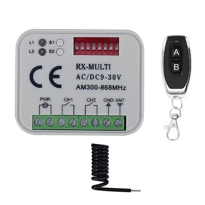 1 Satz Fernbedienung&Empfänger 433 868MHz RX MULTI 433-900MHZ AC/DC 12V~30V