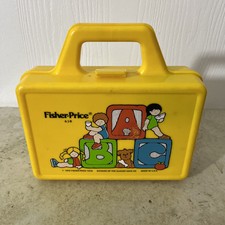 Fisher-Price 1979 Plastic Yellow Lunch Box/ Pencil Box