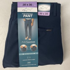 New GREG NORMAN Men's Stretch Flex Microfiber Performance Chino Pants BLUE 30x30