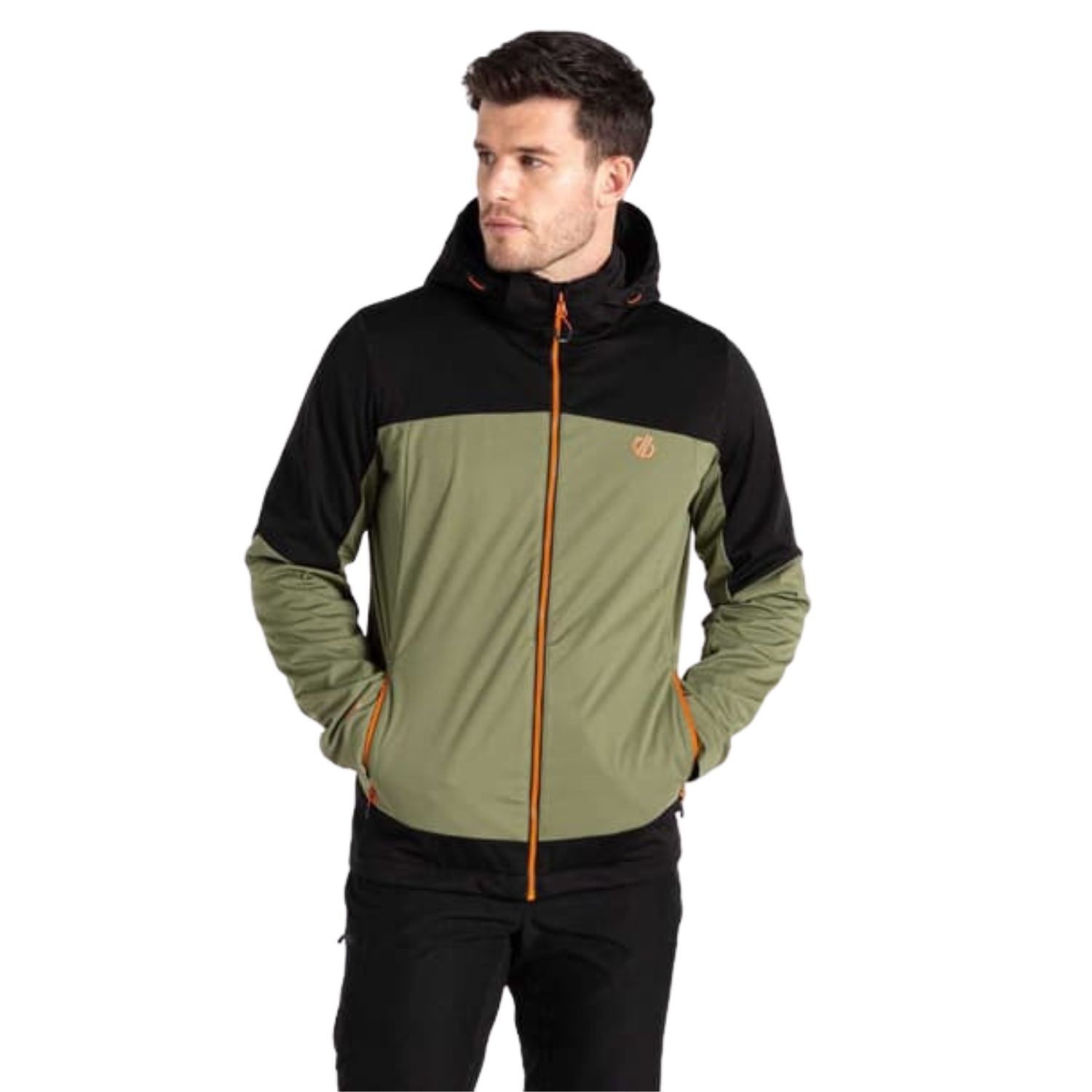 Herren Dare2b Mountaineer Softshelljacke mit abnehmbarer Kapuze grün XXL