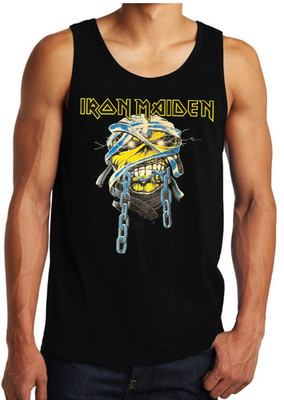 IRON MAIDEN Power Slave Heavy Metal Band Men's Black Tank Top