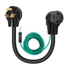 WELLUCK 1.5 FT 4 Prong to 3 Prong Dryer Adapter, 30 Amp Dryer Outlet Plug Pow...