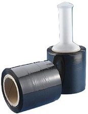 3" x 1000FT 80 Gauge 12 Rolls Stretch Shrink Film Hand Wrap  1 Handle Black