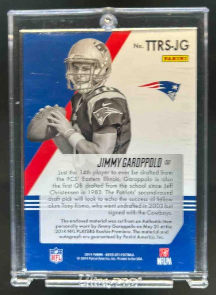 2014 Absolute Jimmy Garoppolo Tools of the Trade Rookie RC Jersey Auto #82/99 - Image 2 of 2
