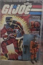 Rare 1985 Hasbro G.I Joe Cobra Barbecue  Fire Fighter  34 Back Vintage MOC