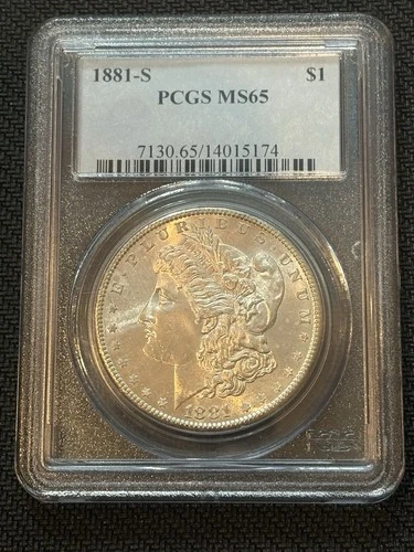 1881-S Morgan Silver Dollar PCGS MS65 S$1 San Francisco Minted