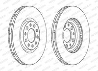 2X Ferodo Bremsscheibe Vorderachse U.A. FüR Alfa Romeo, Fiat, Jeep