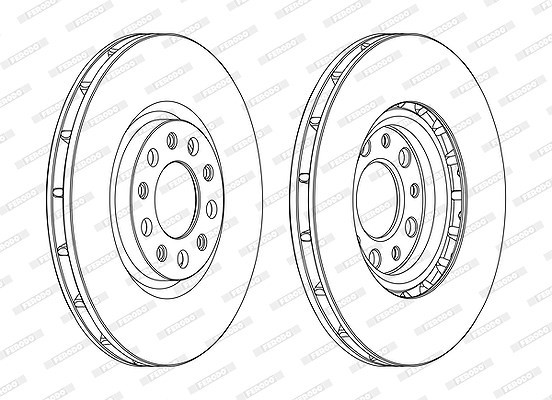 2X Ferodo Bremsscheibe Vorderachse U.A. FüR Alfa Romeo, Fiat, Jeep-image