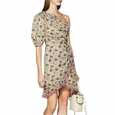 Isabel Etoile Marant NWT Esther Dress One Shoulder Floral Print Mini- Size 8