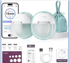 Comfyer Baby Heated Wearable Breast Pump Hands Free-Model: W2