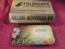 Foldscope Instruments Deluxe Kit Individuel Microscope Papier Boîtier Métal/Etin