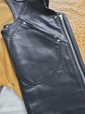 Schott nyc Leather NEW Chaps 101 MADE IN USA RARE SZ XS ONE ONLY AUTHENTIC BLACK