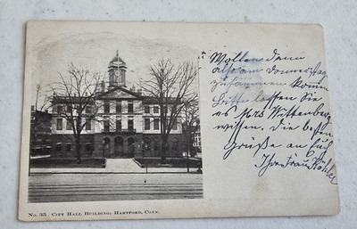 City Hall Building Hartford Connecticut #35 Posted & written Postcard