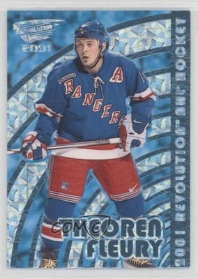 2000-01 Pacific Revolution Shadow Series Blue 18/85 Theoren Fleury #94 3w3