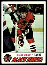 1977-78 Topps Hockey Card Grant Mulvey Chicago Blackhawks #101 EX+