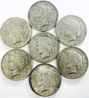 *MIXED DATE PEACE DOLLAR LOT* *7 COINS* NR #P2961