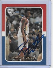 DARIUS MILES Basketball Card IP auto NBA rookie 2000 Press Pass SE Old School. rookie card picture