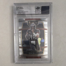 Tom Brady Buccaneers #1 Panini 2021 Select Jersey Fusion Game Used Swatch BGS