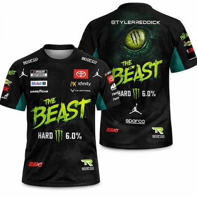 Tylller Reddick Nascar Racing 2026 23XI Racing N.ASTY 3D T-Shirt USA Size